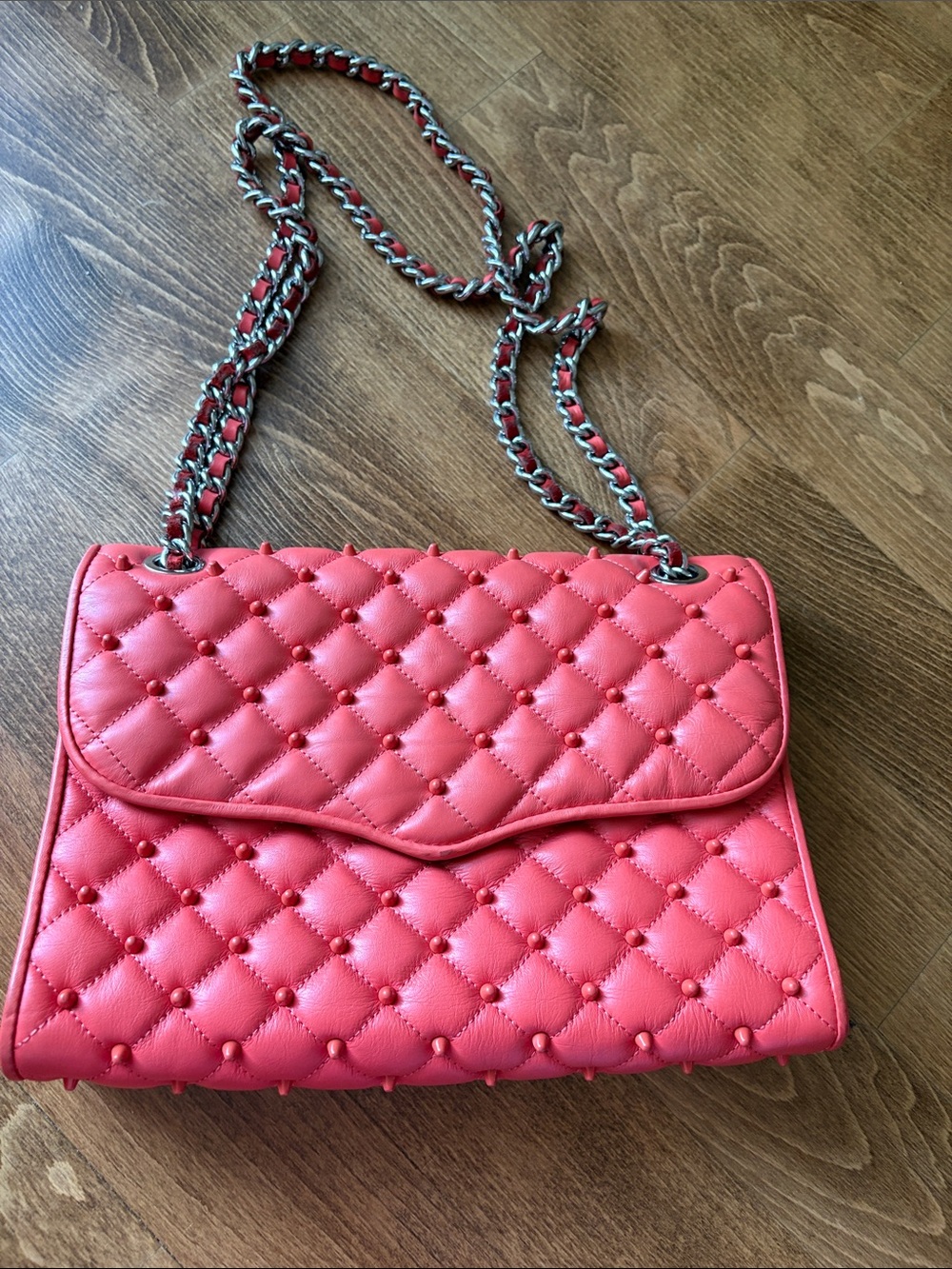 Rebecca Minkoff Bag Quilted Chain-Handle Shoulder Bag w Studs